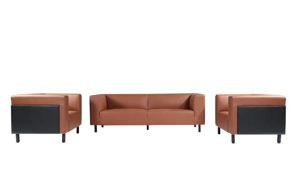 Quality Tufted Leather Modular Office Reception Sofa Free Combination for sale