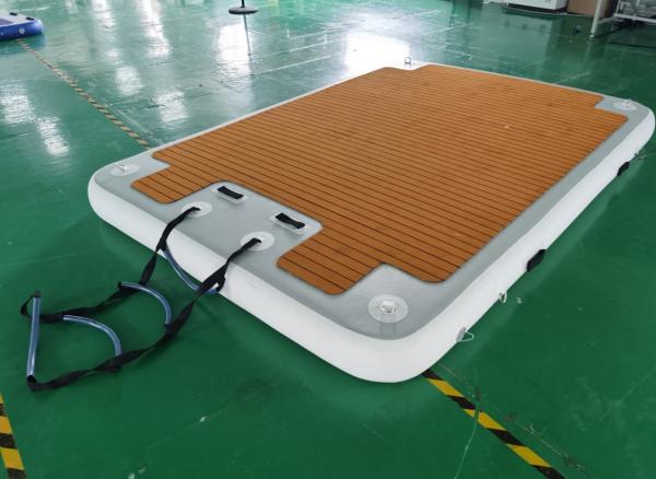 Quality Customized Inflatable Pool Float Mattress Dock Drop Stitch for sale