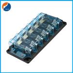 BANL-B6 In-Line 6 Way Position Circuit Fuse Holder Clear Plastic Case Power