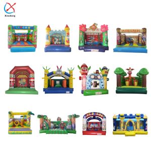 Inflatable Safari Park Bouncy Slide / PVC Inflatable Elephant Bouncer Colourful