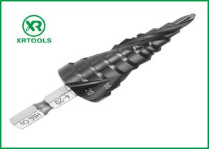China Black Finished HSS Step Drill Bit , Titanium Step Drill Bit For Metal Sheet on sale