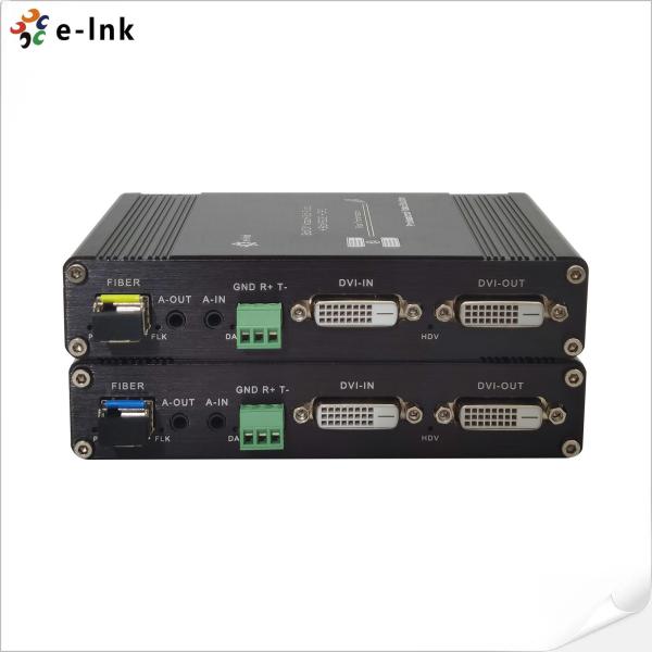 Quality 1Ch 1080P Bidi DVI + 1Ch Bidi RS232 + 1Ch Bidi Stereo Audio  + GPIO over Fiber Extender for sale