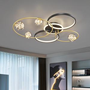 China Modern Simple Round Led Ceiling Light Minimalist Living Room Bedroom Black Gold Ceiling Light(WH-MA-284) on sale