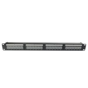 Buy cheap 1U 24 Port Keystone Unshielded Patch Panel Keystone RJ45 DustProof product