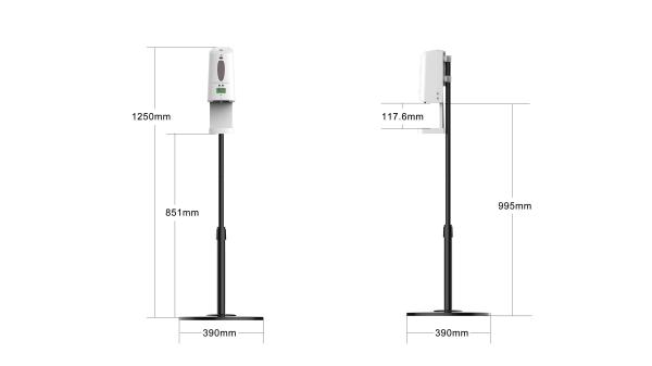 Quality 1300ml 4AA Batteries Wall Mounted Soap Dispensers Gel Hand Sanitizer for sale