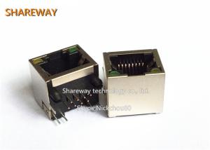 China JD2-0010 Shielded Rj45 Jack / Straight Rj45 Pcb Jack 8P8C Connector For PC on sale
