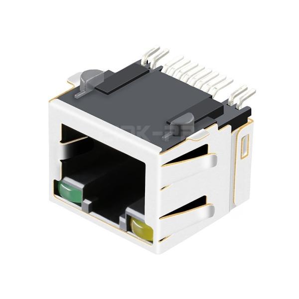 LPJES101XNGNL Tab Up Yellow/Green Led 1X1 Port Right Angle Conector RJ45 Modular