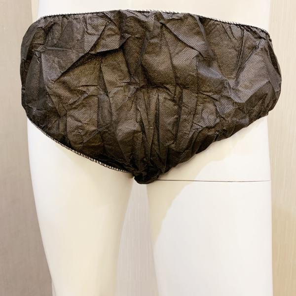 Quality 36gsm Black PP Nonwoven Underwear Unisex Disposable Triangle Shaped Soft for sale