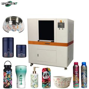 360 Round Printing Machine Cylinder UV Printer For Cans Cups Bottles Glsaaware