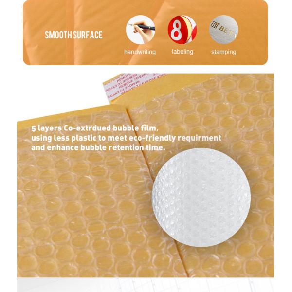 OEM Recycled Bubble Poly Mailers , Waterproof Bubble Wrap Shipping Bags