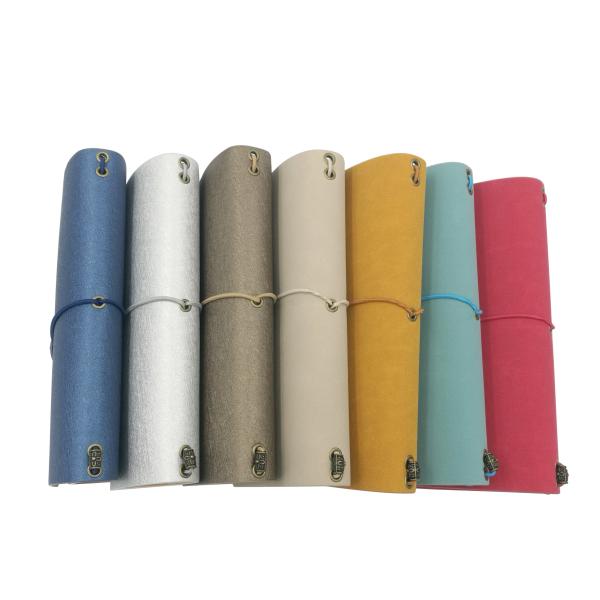 Quality Custom A5 A6 PU Leather Notebook Rubber Band 160pp Simple for sale