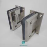 Half Open Slanted Shape Glass To Wall Hinges , Frameless Glass Shower Do