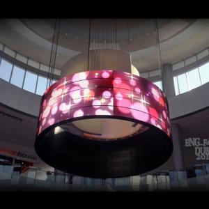 Buy cheap P2.5 Commercial LED Display Screen Flexible Cylinder Round 3D Video product