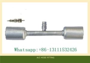 Through pipe with Al jacket R134a High& Low Pressure valve air conditioning Hose fitting