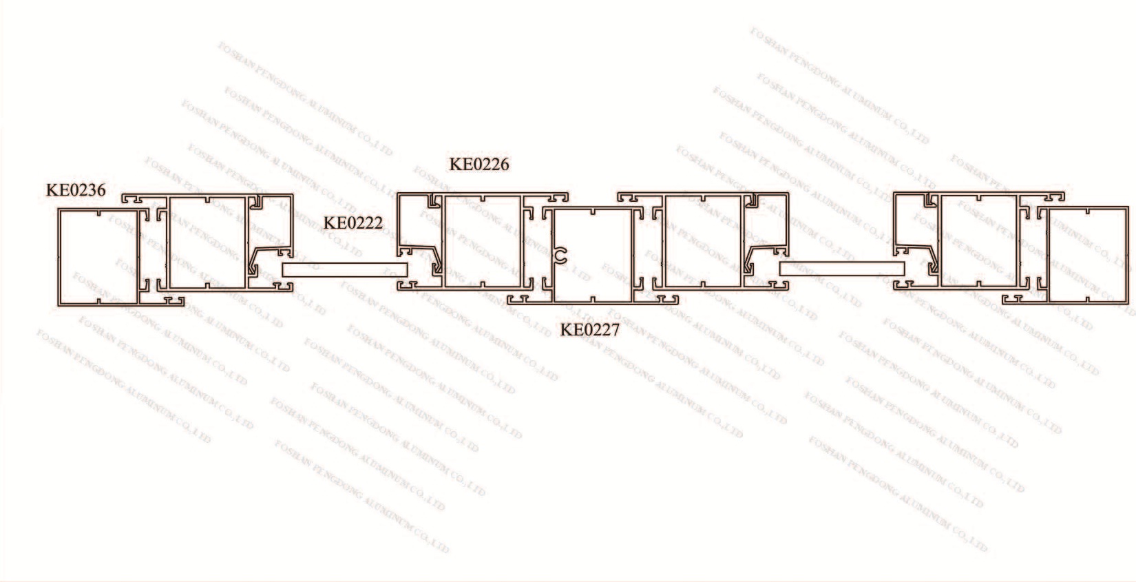 Powder Coated Aluminum Profile Congo KE