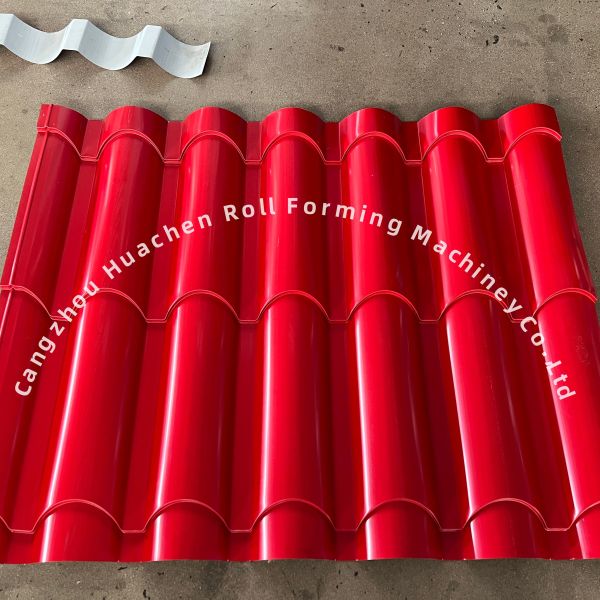 Glazed tile roll forming machine detailed component view