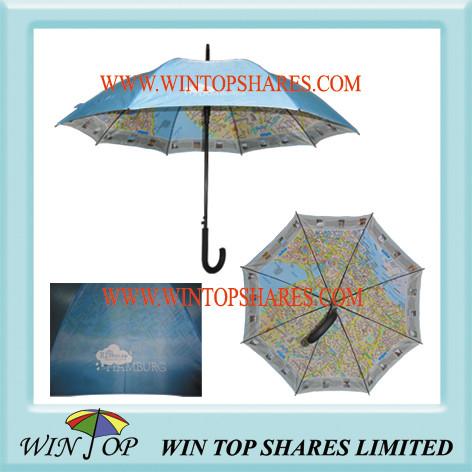 Quality Double Layers Promotion Map Umbrella(WT5064) for sale