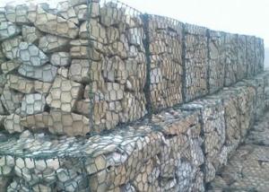China Heavy Zinc Hexagon Gabion Mesh Baskets 2.8mm Stone Filled Wire Mesh Wall on sale