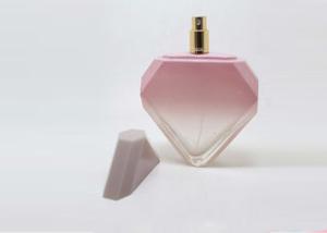 Buy cheap Pink Square Glass Perfume Bottles 100ml With Full Around Printing Surface product
