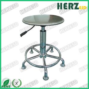 China Laboratory Clean Stainless Steel ESD Stool Chair With Foot Ring on sale