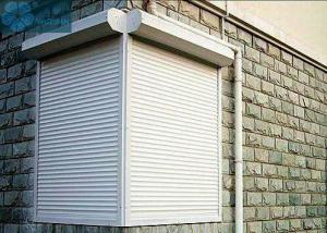 China Household 45mm Slat 2mm Track Exterior Window Shutters on sale