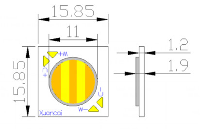 High Lumen CXB1507 CXA1512 12W 18W CRI90 Dimmable LED Chip