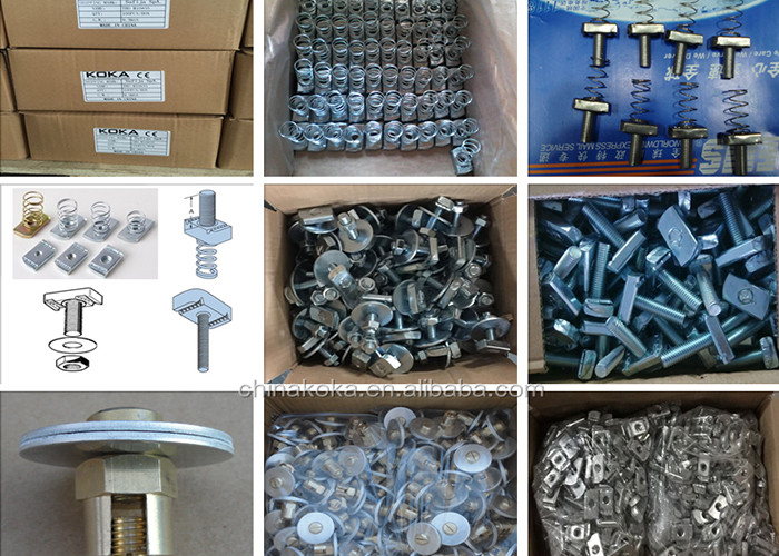 ISO9001 Lock Nut Washer Combo SS304 Flat Square Nut 3/8 16 Inch