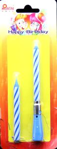 China Smokeless 2 Pcs Birthday Music Candle Plastic Toothpick Holder on sale
