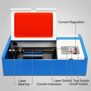 China 40W CO2 Laser Engraving Machine 3020 For Acrylic Wood Bamboo Rubber Stamp on sale