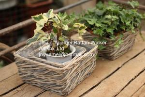 2016 new style wicker garden baskets willow garden basket square shape