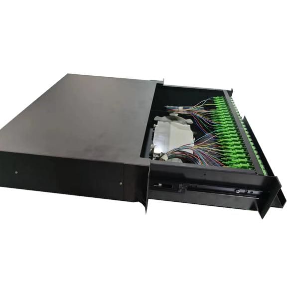 2U 48 Core 24Port SC Fiber Optic Patch Panel Drawer Type Slide Out
