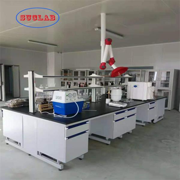 Quality Waterproof Durable Laboratory Island Bench , Anti Corrosion Modular Lab Furniture for sale