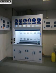 China Clear Window Laboratory Fume Hood , PVC Ducted Chemistry Vent Hood Safe Operation on sale