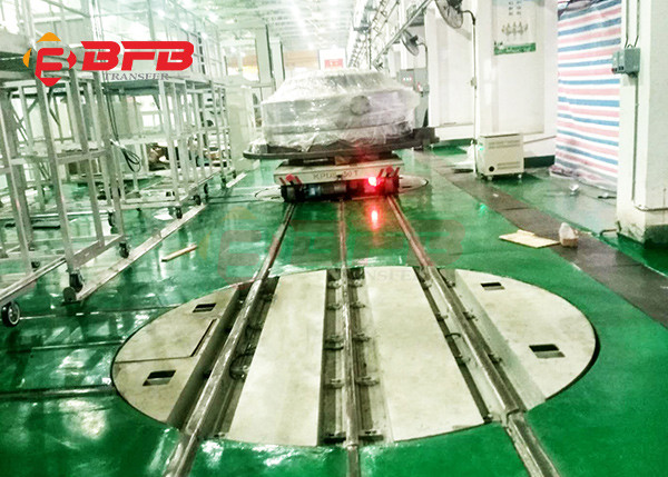Industrial Electric Two Bogie 75t Turn Table For Assembly Line Rotating