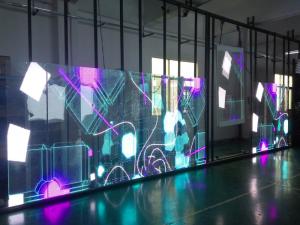 SMD2121 LED Transparent Screen , P6.5mm See Through LED Panel