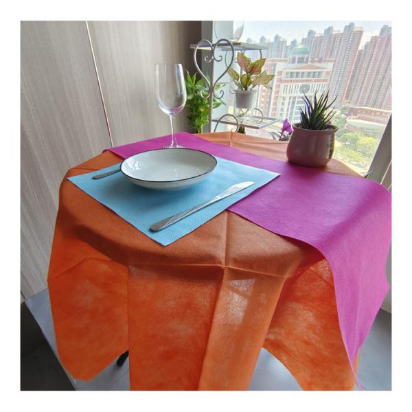 Quality 1.2mx50m PP Party Table Cloth Fabric Plain Non Woven Table Cover for sale