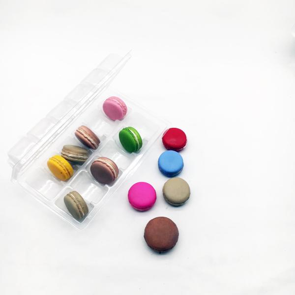 12 cells plastic macaron tray clamshell packaging