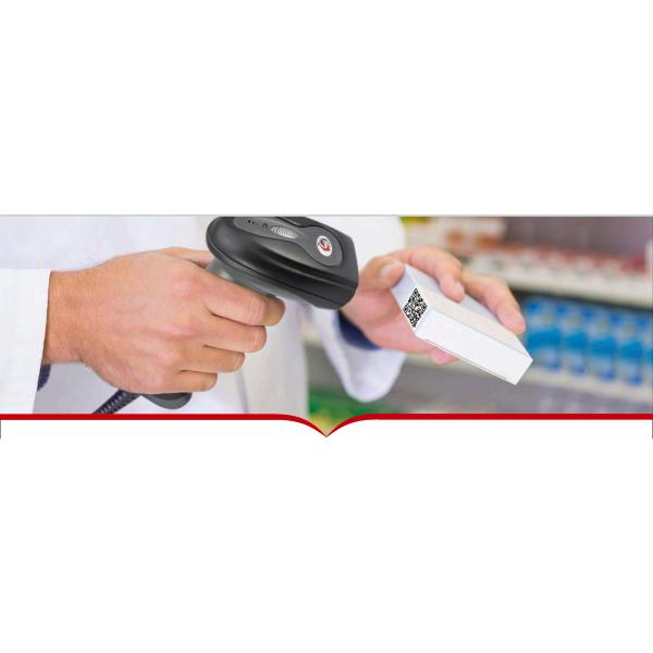 Black Case Wired 2D Imager Handheld Barcode Scanner 752 × 480 Pixels