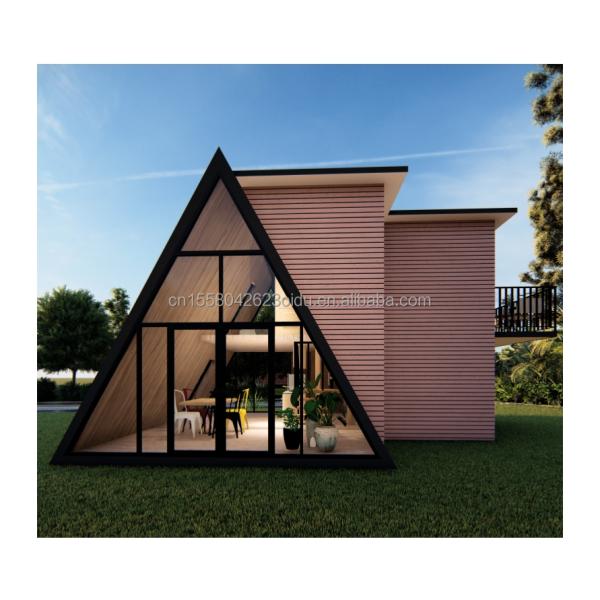 Aluminum Alloy Windows Modular Triangular Prefab House for Hotel Modern Design and Durable Materials