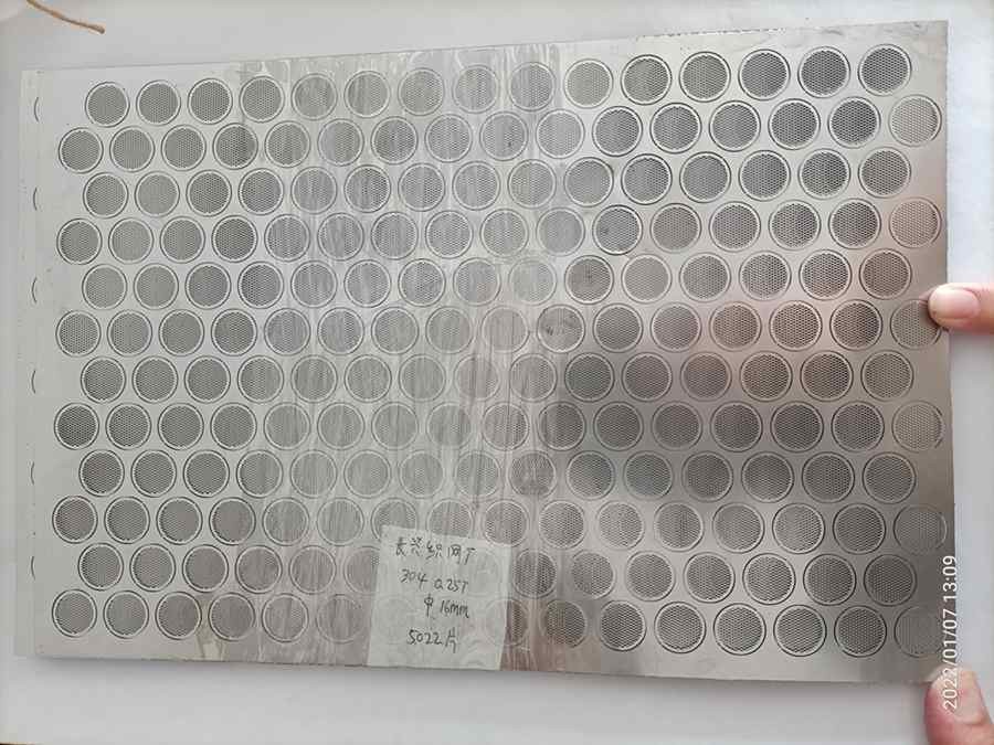 Plain Weave Etched Metal Filter Screen Mesh Stainless Steel Mesh Filter Discs