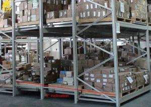 China Q235 Steel Double Deep Pallet Racking , Galvanized Push Back Racking on sale