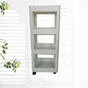 Buy cheap OEM ODM Retro 3 Storey  Plastic Kitchen Storage Trolley With Wheels  Remov Able product