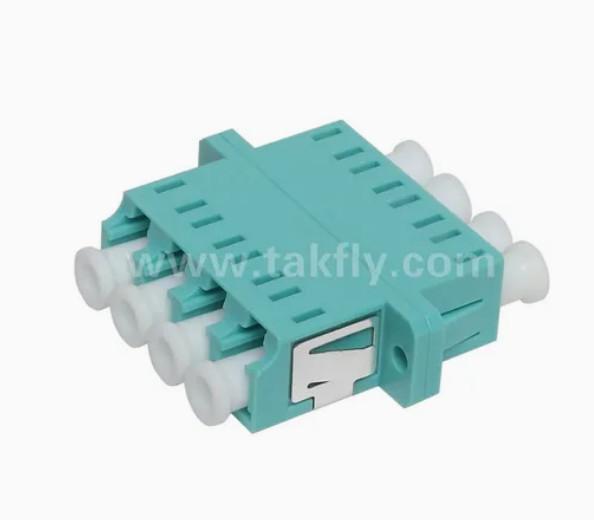 Quality LC Quad APC Upc 4 Cores Fiber Optic Adapter with Flange Simplex and Duplex Body Style Insertion Loss ≤0.2dB for sale
