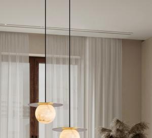 China Spanish Marble Bedroom Copper Chandelier Modern Light Luxury Creative New Design Pendant Light on sale