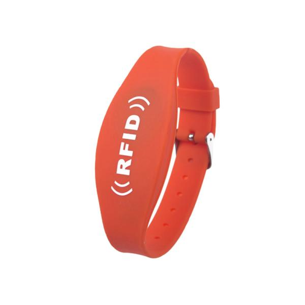 Quality LOGO Printed RFID Chip Wristband For Events Management Watch Strap Adjustable for sale