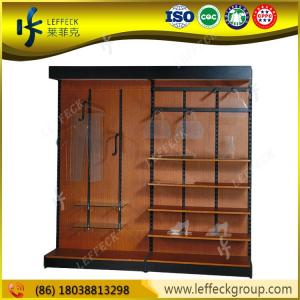 China Modern fashion retail wood and metal t-shirt display fixtures for clothing store on sale