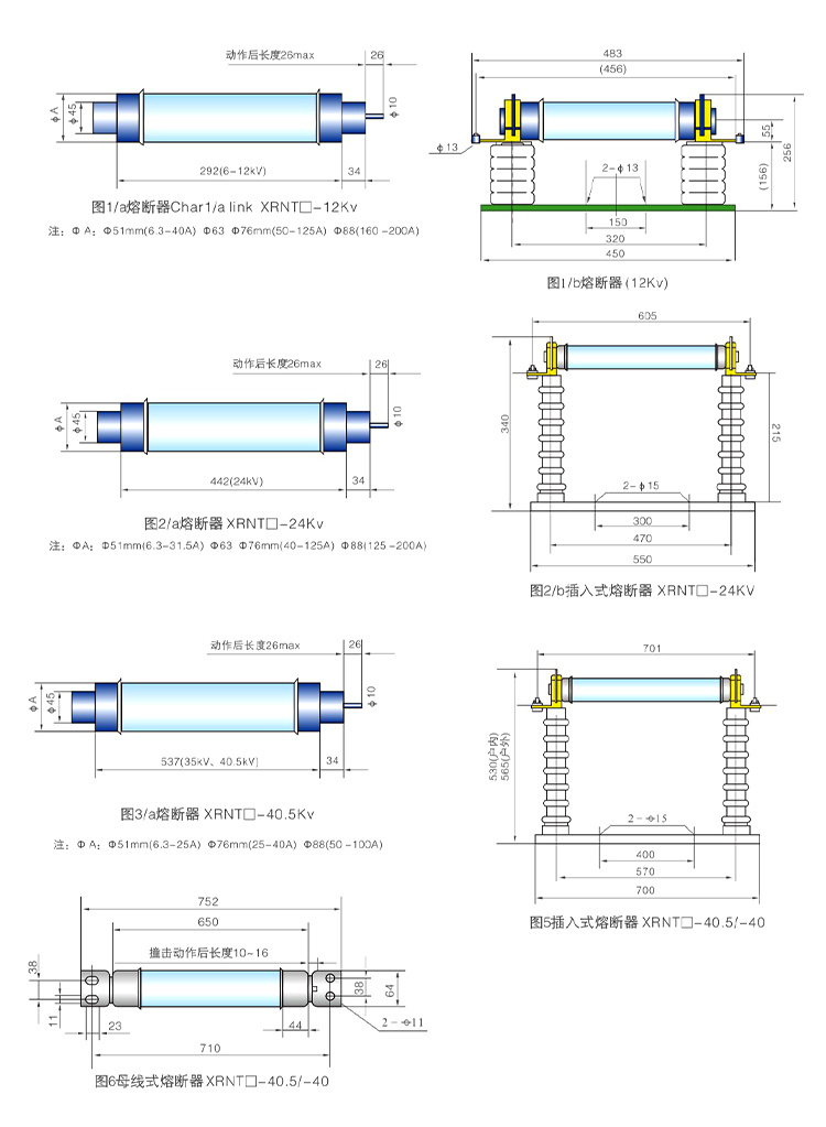 Bay-O-Net Tap Changer Switch Fuse for Oil Transformer Xrnt4-40.5/63