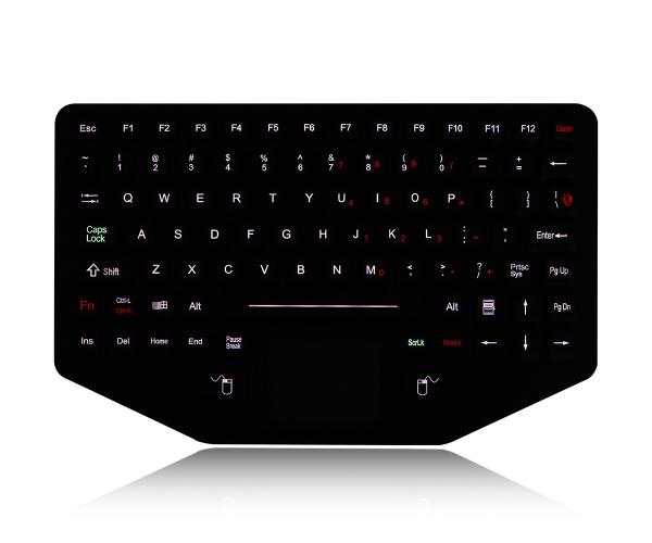 Quality Customized Mini 89 Key Silicone Industrial Keyboard Ruggedized Touchpad Keyboard for sale