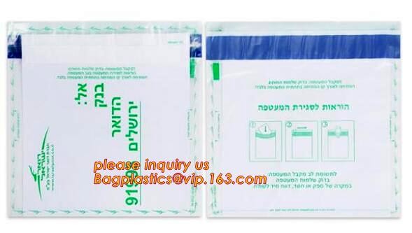 money locking security bag courier plastic bag, plastic self adhesive evidence bag/security bag, Temper-Evident Bags, De