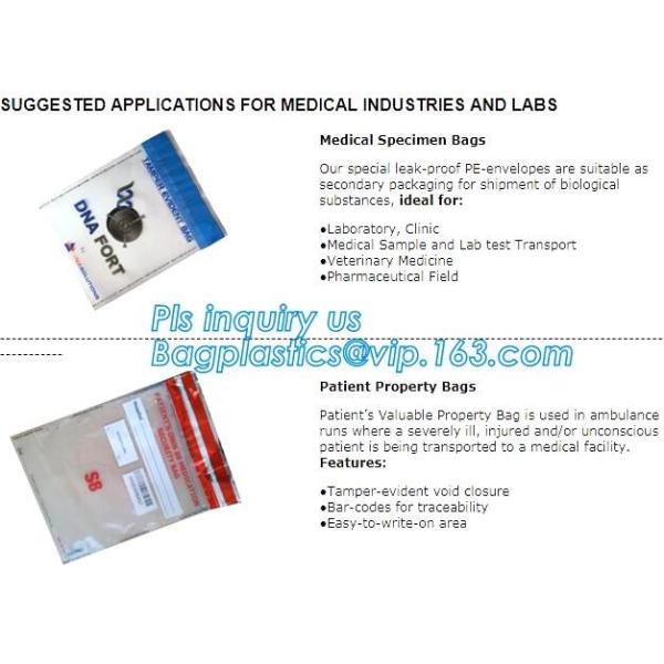 money locking security bag courier plastic bag, plastic self adhesive evidence bag/security bag, Temper-Evident Bags, De